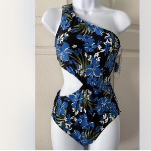 NWT Michael Kors One Shoulder One Piece Swimsuit